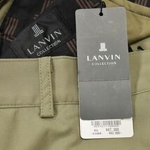 1円/春夏/LANVIN COLLECTION/50サイズ/美脚カーゴ パンツ ラルスミアーニ社 ストレッチ快適コットン 日本製 新品/カーキベージュ/gf136/_画像6