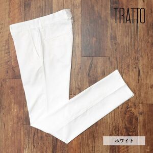 春夏/TRATTO/76cm/美脚パンツ 抜群の伸縮性 UVカット ガーメントダイ ベーシック 定番 ゴルフ 新品/白/ホワイト/ic316/