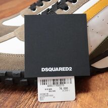 DSQUARED2/43(28-28.5cm)/スニーカー SNM0196 上質レザー シンプル ベーシック ローカット 新品/白×ベージュ/id292/_画像6