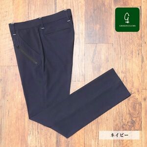 2023SS/GREENCLUBS/94cm/美脚パンツ 吸汗速乾 ベタつかない ストレッチ伸縮 無地 滑り止め ゴルフ 新品/紺/ネイビー/it114/