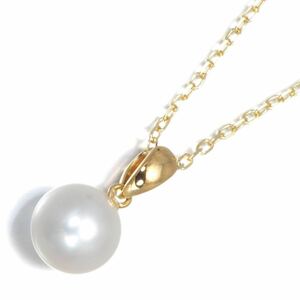 ミキモト 御木本 MIKIMOTO K18YG アコヤ真珠8.0ミリ ネックレス