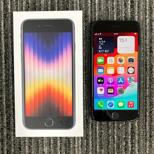 ★14【中古】iPhone SE 第3世代 64GB 黒　98％　ミッドナイト　 SIMフリー　シムフリー　Apple iPhone SE3 358651663815957