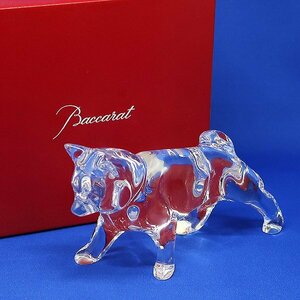 DKG★ 美品 Baccarat バカラ 犬 クリスタルガラス 置物 干支 戌 柴犬 クリスタル ガラス 縁起物 2006年 バカラクリスタル