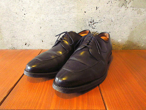 ビンテージ●Allen Edmonds Uチップシューズ黒size 8E●240302k4-m-dshs-26cmアレンエドモンズ革靴ドレスシューズビジネスシューズ