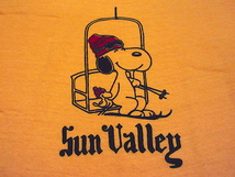 ビンテージ70's●DEADSTOCKキッズSNOOPY Sun Valley Tシャツ黄size L(14-16)●230531c3-k-tsh-stock 1970sスヌーピーデッドストック_画像6