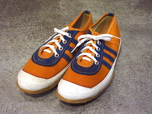 Винтаж 70-х годов ● Deadstock La Crosse Kids Line Canvas Sneaker Orange × Dark Blue ● 240327C8-K-SNK-20с.