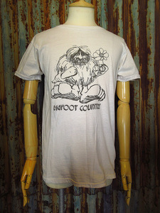 ビンテージ70's●BIGFOOT COUNTRYプリントTシャツ白●240303j4-m-tsh-ot古着Tシャツシングルステッチ1970s