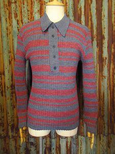 ビンテージ70’s●COLUMBIA KNIT THUNDERBIRDヘンリーネックセーターsize XL●240317j5-m-swr古着1970sコロンビア