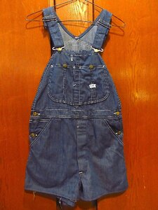 ビンテージ70's●Leeキッズコットンショートオーバーオール●240318c8-k-oval 1970s子供服リーサロペット古着オールインワン