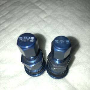 RAYS company manufactured air valve blue anodized aluminum 2 piece 
