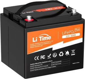 新品　LiTime 12V50Ah リン酸鉄リチウムイオンバッテリー AGMバッテリーの理想的な交換品 4000 回以上サイクル より効率的な出力 軽量化