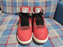 AIR JORDAN Ⅳ RETRO OG TRO BRAVO/FIRE RED-BLACK エアジョーダン 4 308497-603 US10.5 28.5cm 美中古 セメント 象柄 廃番 着用可 赤黒白_画像3