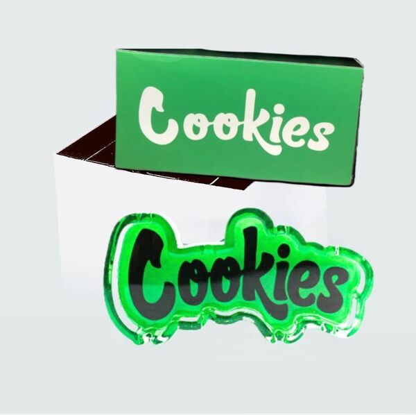 Cookies クッキーズ ロゴ 灰皿 喫煙 煙草 小物入れ　緑
