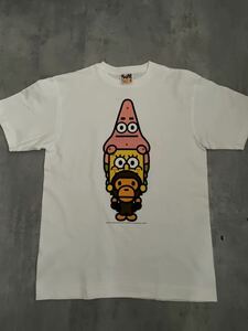 A BATHING APE BAPE マイロ スポンジボブ コラボ 初期Tシャツ Mサイズ アベイシングエイプ カモフラ BAPESTA スター シャーク タイガー