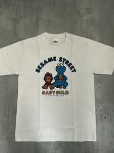 A BATHING APE BAPE マイロ セサミストリート クッキーモンスター コラボ Tシャツ Mサイズ アベイシングエイプ スター シャーク タイガー