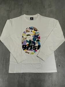 A BATHING APE BAPE マイロ FCRB コラボ 長袖Tシャツ ロンTシャツ Mサイズ アベイシングエイプ BAPESTA スター シャーク タイガー 限定kaws