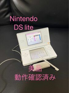 任天堂 DS lite クリスタルホワイト 本体 充電器付　動作確認済み　ニンテンドーDSライト