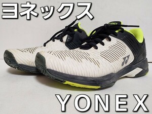 ★◆ヨネックス◆YONEX◆パワー クッション ソニケージ ２ ＧＣ◆POWER CUSHION SONICAGE 2 GC◆SHTE2MGC◆ホワイト◆24.5cm◆JK◆中古◆★