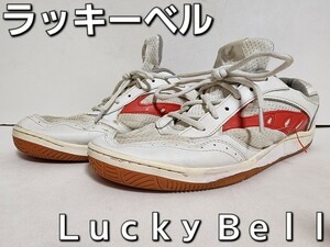 ★◆ラッキーベル◆Ｌｕｃｋｙ Ｂｅｌｌ◆上履き◆上靴◆体育館シューズ◆Ｖ-ＴＥＣ◆ホワイト×レッド◆２７.０cm◆ＤＫ◆中古品◆★