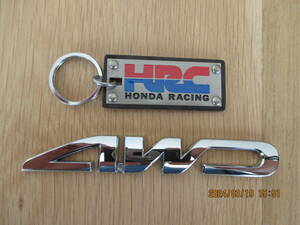HONDA RACING HRC キーホルダー＆4WDエンブレム