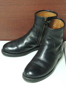 ◆ イタリア製 定価74520円 42 ブッテロ BUTTERO T BONE SIDE ZIP BOOTS サイドジップ ブーツ 革靴 黒 ブラック