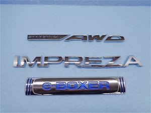 S [ letter pack почтовый сервис свет ] Subaru оригинальный Impreza задний эмблема e-BOXER SYMMETRICAL AWD именная табличка задняя дверь задняя торцевая дверь 