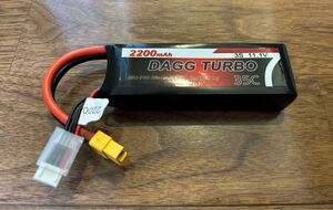 最新！3セルDAGG TURBO 11.1V 2200mAh　連続35C放電！