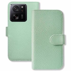 Xiaomi 13T Xiaomi 13T Pro シャオミ スマホケース（アイスグリーン）カバー 手帳 カード収納 ニュアンスカラー くすみカラー