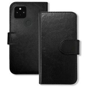 pixel5 ケース ピクセル5 スマホケース（ブラック）手帳型 PUレザー 無地 ケース 横開き カード収納 カバー