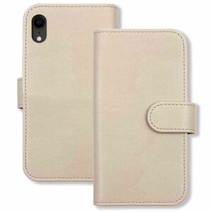 iPhone XR アイフォンテンアール スマホケース（クリーム）カバー 手帳 カード収納 ニュアンスカラー くすみカラー
