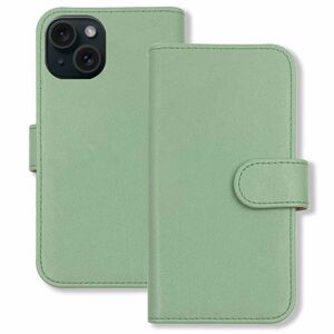 iPhone15 Plus アイフォン15プラス スマホケース（アッシュグリーン）カバー 手帳 カード収納 ニュアンスカラー くすみカラー