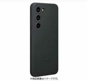 ◆Galaxy S23 ◆ Leather Back Cover レザーカバー【Samsung純正】(Black/ブラック) [並行輸入品] SC-51D SCG19　EF-VS911