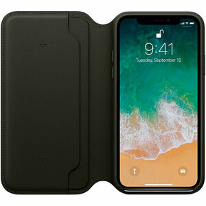 Apple 純正品◆MQRV2FE/A iPhone X LEATHER FOLIO Case Black レザーフォリオケース ブラック アップル【並行輸入品】