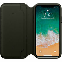 Apple 純正品◆MQRV2FE/A iPhone X LEATHER FOLIO Case Black レザーフォリオケース ブラック アップル【並行輸入品】_画像1