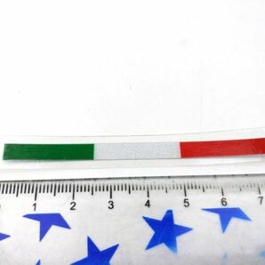 バイク 車用 ３色イタリア国旗カラー 防水シール ステッカー 7.5X0.5cm 2枚セットの画像4