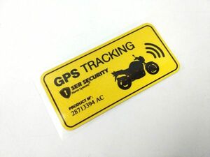 バイク用 GPS 盗難防止 防水ステッカー シール リフレクター イエロー 8cm