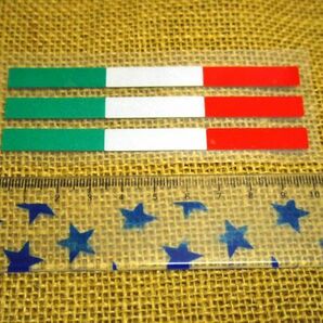 イタリア国旗カラー 反射ステッカー リフレクター 10cm 3枚セットの画像3