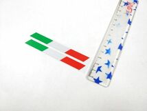 イタリア国旗カラー 防水リフレクター シール ステッカー 10cm 2枚セット_画像7