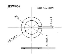 管理番号＝4A171　　炭素繊維製(ドライカーボン)　ヘッドシェル用ワッシャー　0.56mm厚　　HSW056　　_画像2