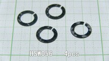 管理番号＝4A195　　炭素繊維製(ドライカーボン)　ヘッドシェル用ワッシャー　0.56mm厚　　HSW056　　4個セット_画像3