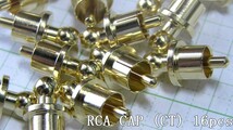 管理番号＝4C052　　RCAショートピン　RCAキャップ　 金メッキ　CT　　16個セット　_画像2