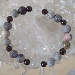 最終価格★小さめサイズ☆レッドピクチャージャスパー&ガーネットブレスレット