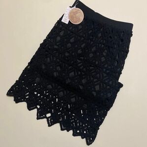 しまむらオンライン完売品　talbyyumi クロシェ編みスカート　ブラックLサイズ