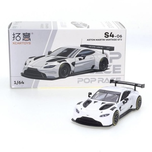 XCARTOYS POP RACE 1/64 アストンマーティン VANTAGE GT3 ホワイト モデルカー ミニカー ASTON MARTIN ヴァンテージ