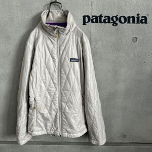 Patagonia キルティングジャケット　ライトグレー　レディースS相当