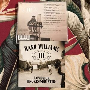 HANK WILLIAMS III CD LOVESICK BROKE & DRIFTIN’ ロカビリー