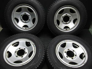 ★☆ 社外スチール ダンロップ 205/70R15 104/102L LT ハイエース グランビア PCD139.7/+30 冬 スタッドレス #22934 ☆★