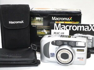 ☆GOKO Macromax MAC-10 Z3200 コンパクトフィルムカメラ 10cm ULTRA MACRO / ZOOM 38-120mm ケース 箱付き 通電OK ジャンク☆ S06-0318