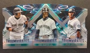 イチロー グリフィーJR. J-ロッド 3枚セット 【2023 TOPPS STADIUM CLUB TRIUMVIRATES T-19 & T-20 & T-21】 マリナーズ 三頭政治