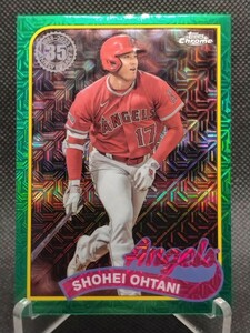 大谷翔平 新作 99枚限定【2024 TOPPS SERIES 1 SILVER PACK SHOHEI OHTANI GREEN MOJO REFRACTOR T89C-73】 エンジェルス ドジャース レア